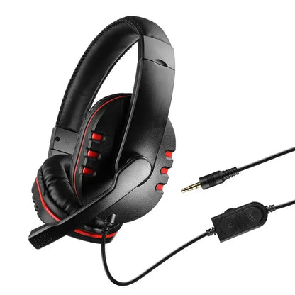 Wired Gaming Headset with Microphone for PS4, PC, and More - 3.5mm Earphones for Music & Gaming