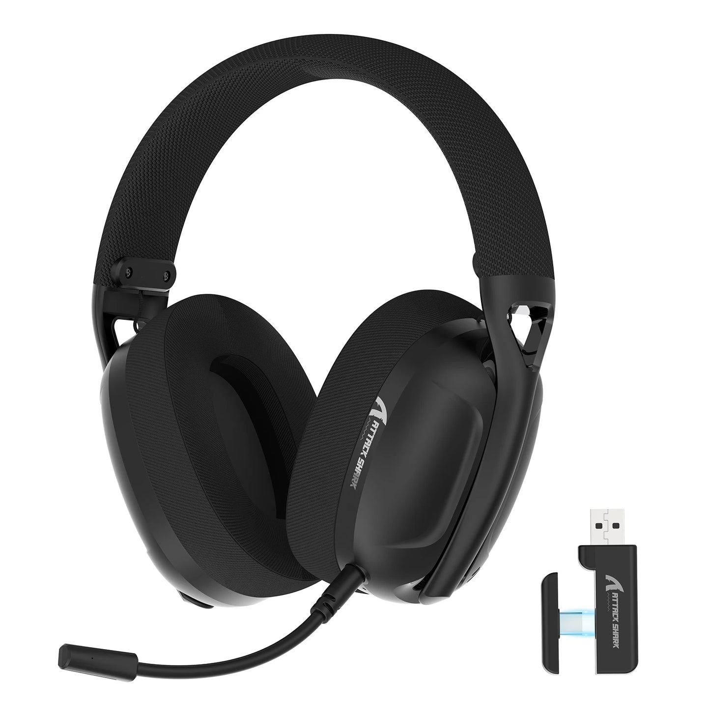 Attack Shark L80 Tri-Mode Gaming Headset – 5.1 Hi-Fi Stereo Surround Sound, Lightweight, Pluggable Microphone