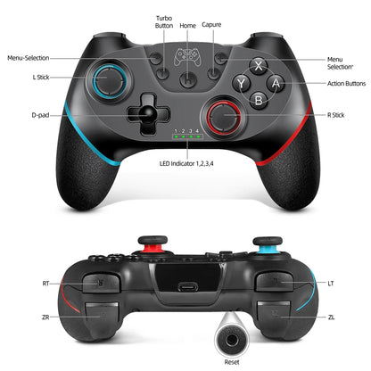 AceGamer Wireless Controller for Switch – Gamepad Compatible with PC, 6-Axis, Turbo, and Ergonomic Design