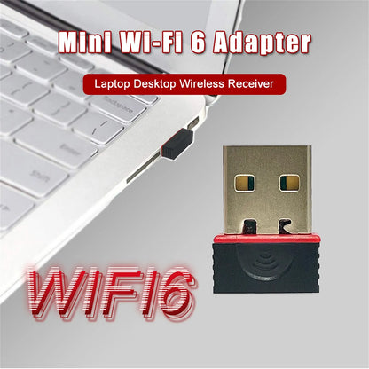 Wi-Fi 6 Network Signal Reception Mini USB Adapter for PC – Plug & Play, 2.4G Network Card