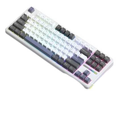 AULA F87 Pro Mechanical Keyboard 2.4g/Usb/Bluetooth Tri Mode Wireless 87 Key Rgb Pbt Gasket 5 Layer Silencing Full Key No Impact