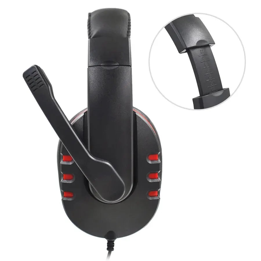 Wired Gaming Headset with Microphone for PS4, PC, and More - 3.5mm Earphones for Music & Gaming