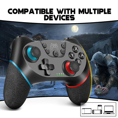 AceGamer Wireless Controller for Switch – Gamepad Compatible with PC, 6-Axis, Turbo, and Ergonomic Design