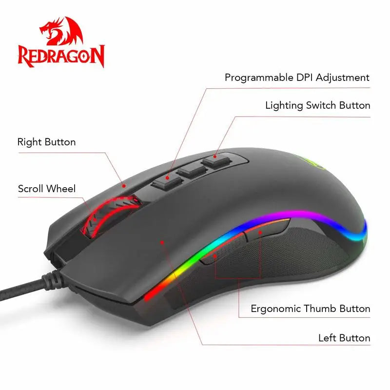 Redragon M711 Gaming Mouse RGB 10,000 DPI