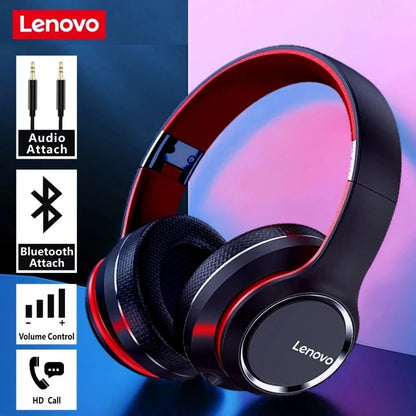 Lenovo HD200 Bluetooth Earphones – Over-Ear Foldable Wireless Headphones with Noise Cancellation, HIFI Stereo Gaming Headset