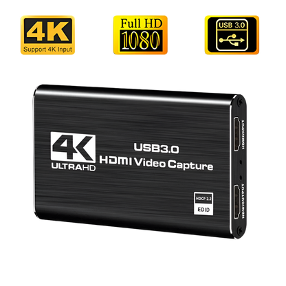 4K 1080p 60FPS HD Video Capture Card – USB 3.0 HDTV Camera Recorder for Live Streaming & Gameplay